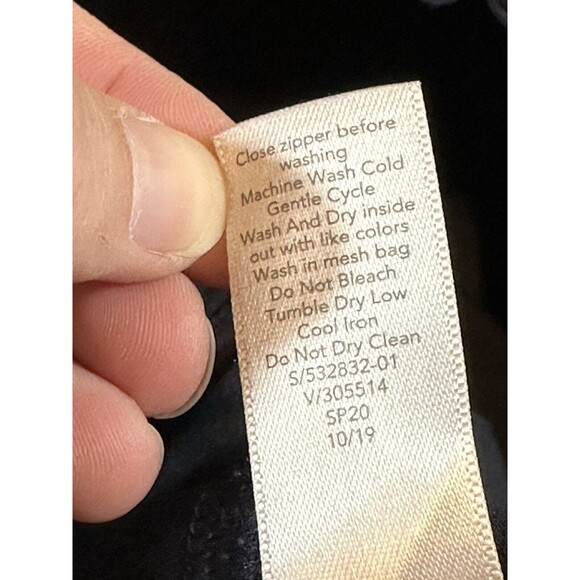 Athleta Metropolis Straight Leg Pants Womens 0 Navy Blue Elastic Waist Zip Ankle - Picture 5 of 15